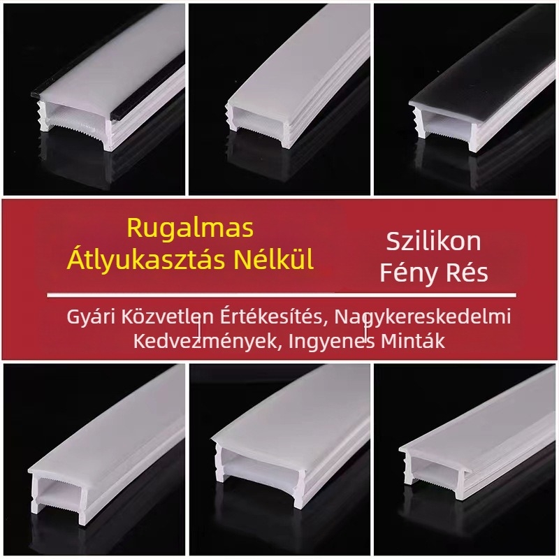 Rugalmas LED-szilikon szalagfény, kültéri vízálló ajtóhoz, 24V dekoratív lineáris világítás
