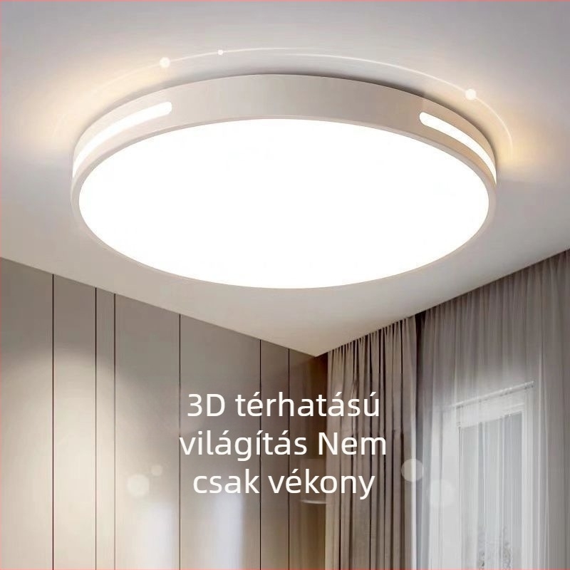 Kerek LED mennyezeti lámpa, modern minimális dizájn, beltéri használatra, rendkívül fényes a hálószobába, étkezőbe és a nappaliba, okos
