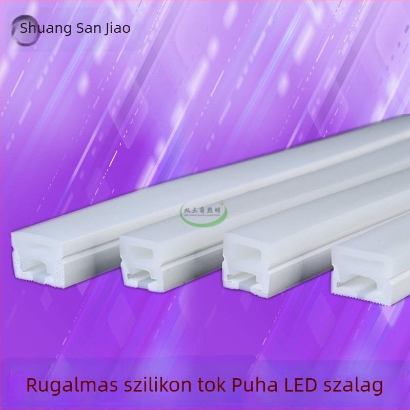 Rugalmas szilikon hüvely lineáris LED-szalaghoz görbült beépített kialakítással