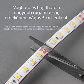12/24V LED-szalag, öntapadó szilikon, IP68 vízálló kültéri medencéhez