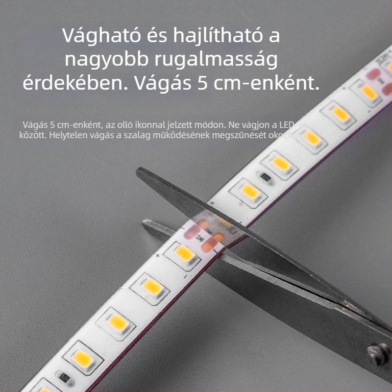12/24V LED-szalag, öntapadó szilikon, IP68 vízálló kültéri medencéhez
