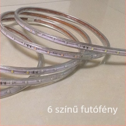 2835 kétsoros LED marquee szalag, hat színű, kültéri vízálló neon fény
