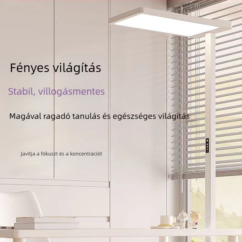 Teljes spektrumú, szemvédő állólámpa tanuláshoz; ideális olvasáshoz és íráshoz, tanulószoba és zongora világítás