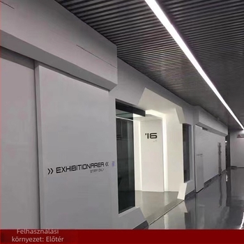 LED irodai ötoldalas lineáris lámpa, négyszög profilú mennyezeti világítótest, varrat nélküli csatlakozás