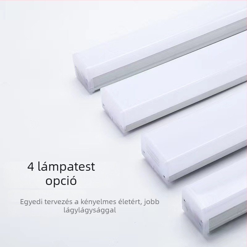 LED irodai ötoldalas lineáris lámpa, négyszög profilú mennyezeti világítótest, varrat nélküli csatlakozás