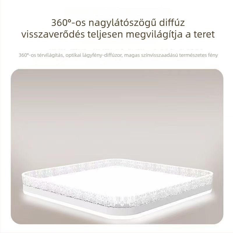LED mennyezeti lámpa nappaliba és étkezőbe, teljes spektrumú szemvédő fény, modern minimál dizájn