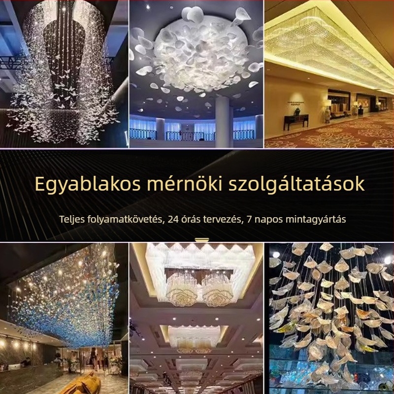 Egyedi tervezésű csillárok nagy szállodák és banketttermek számára