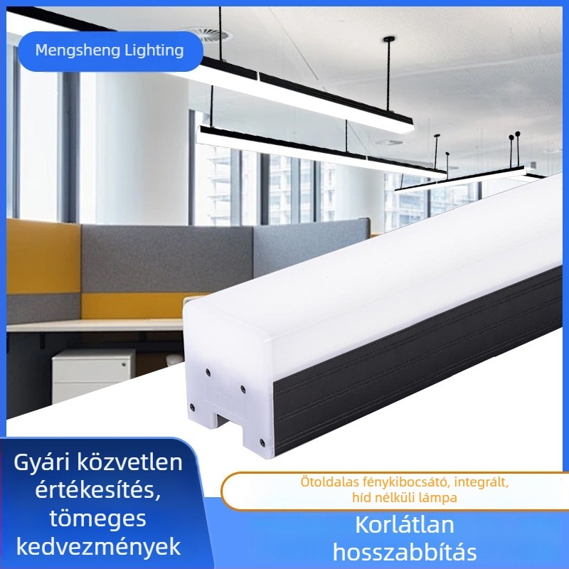 LED ötoldalas világító csík, alumínium ház, méret 1200x70x75 mm, irodák, tárgyalótermek, edzőtermek és bevásárlóközpontok számára