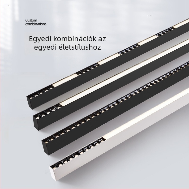 Hosszú LED-sávos függesztett lámpa konferenciatermekbe, munkaállomásokra, étkező- és teásasztalokhoz, anti-glare szemvédő rács