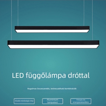 LED lineáris mennyezeti világítás – irodának, edzőteremnek és osztálynak; téglalap alakú fény