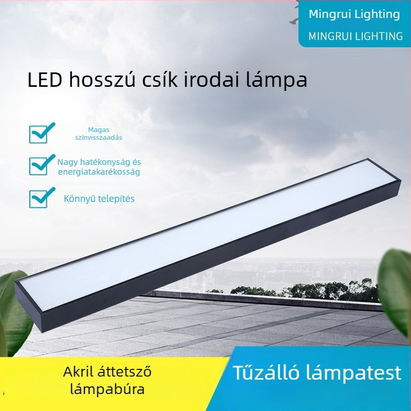 LED lineáris függesztett lámpa irodai és kereskedelmi terek számára, négyzet profilú lineáris világítás, minimalistus irodai világítás