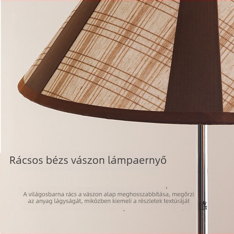 Francia stílusú retro állólámpa a nappaliba, bőr és márvány részletekkel