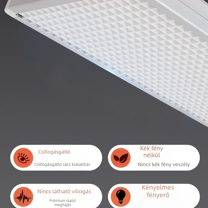 LED szemvédő lineáris fény osztályterembe, hosszú sáv, IP65, 6500K, 220V