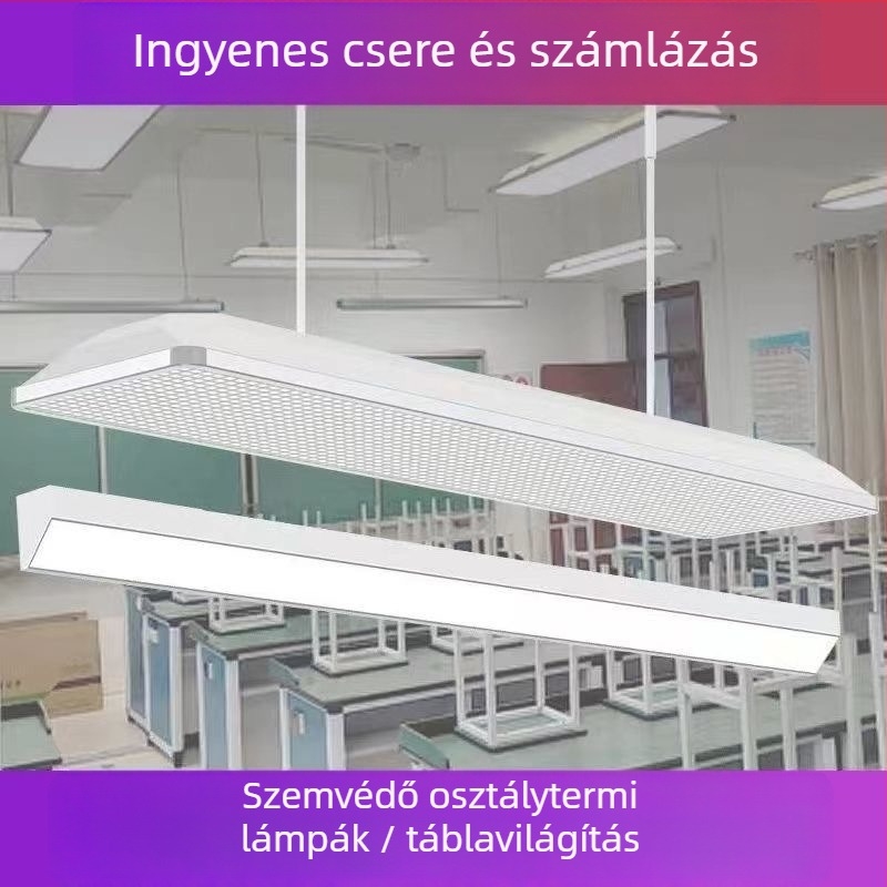 LED szemvédő lineáris fény osztályterembe, hosszú sáv, IP65, 6500K, 220V