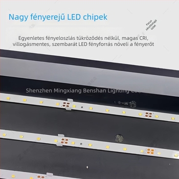 LED irodai függőlámpa geometriai formákkal: hatszög, kör, négyzet és Y-alakú gyűrű
