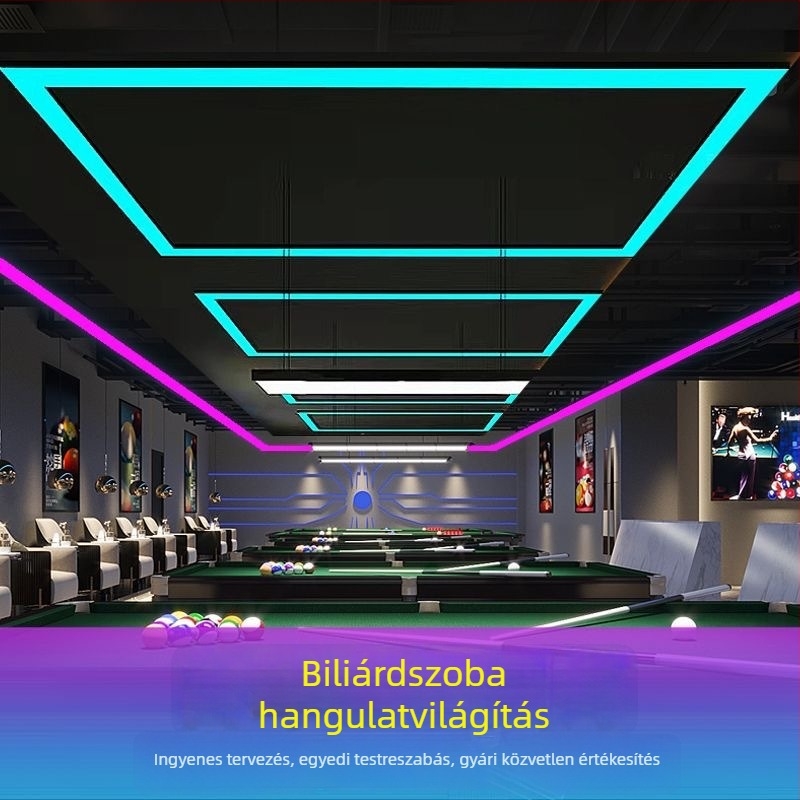 Biliárd terem környezeti LED-sáv világítás – varrat nélküli csatlakozás, hosszú sáv edzőterembe és irodába, testreszabható e-sportokhoz és kereskedelmi használatra