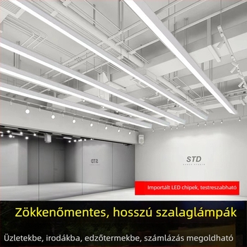 Hosszú csillár táncstúdiókhoz és jóga stúdióhoz, lágy fényű lineáris világítás edzőterembe