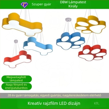 Csont- és medvetalp formájú LED mennyezeti lámpa – rajzfilmszerű világítás állatboltokba, óvodákba és könyvtárakba