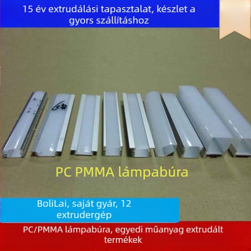 PMMA és PC difúziós lámpabúrák, tartósak, matt tejfehér, UV-álló, nem sárguló, LED világításhoz
