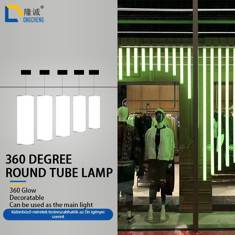 LED cilindrikus függő lámpa – kettős funkciójú hosszú szalaglámpa iroda és nappali számára, színhőmérséklet és fényerő állítható
