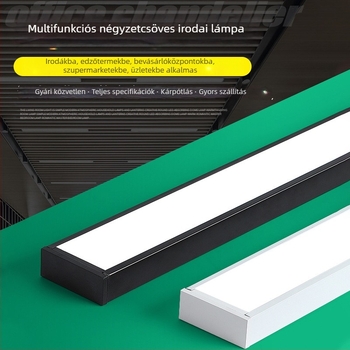 LED négyszögletes lineáris lámpa függő kivitelben és rácsos dizájnnal – irodának, táncteremnek és kiskereskedelmi területre