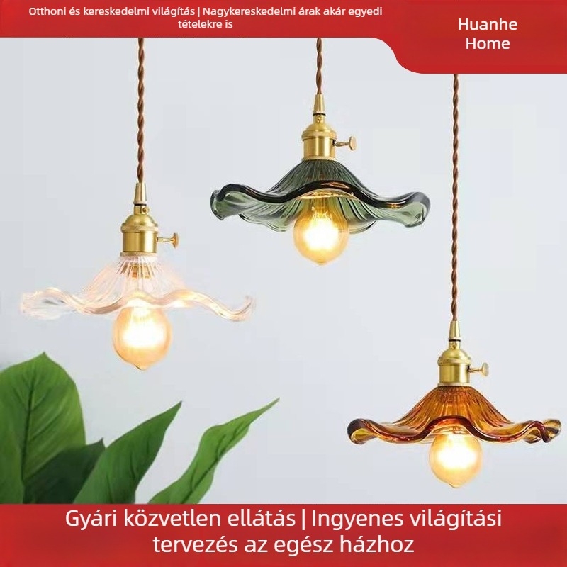 Nordic üveg függőlámpa éttermek és bárok számára, kisméretű korong alakú függeszték, posztmodern dizájn