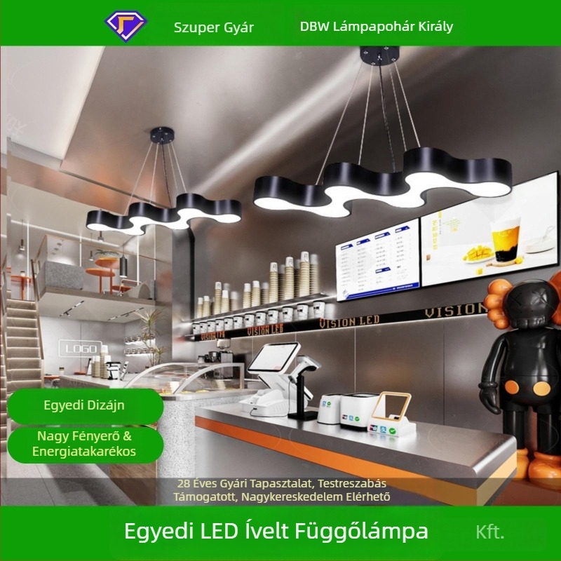 LED kreatív sejtszerű ívelt függőlámpa iroda, internetes kávézó, edzőterem, folyosó és üzlet előtere számára — ipari stílus