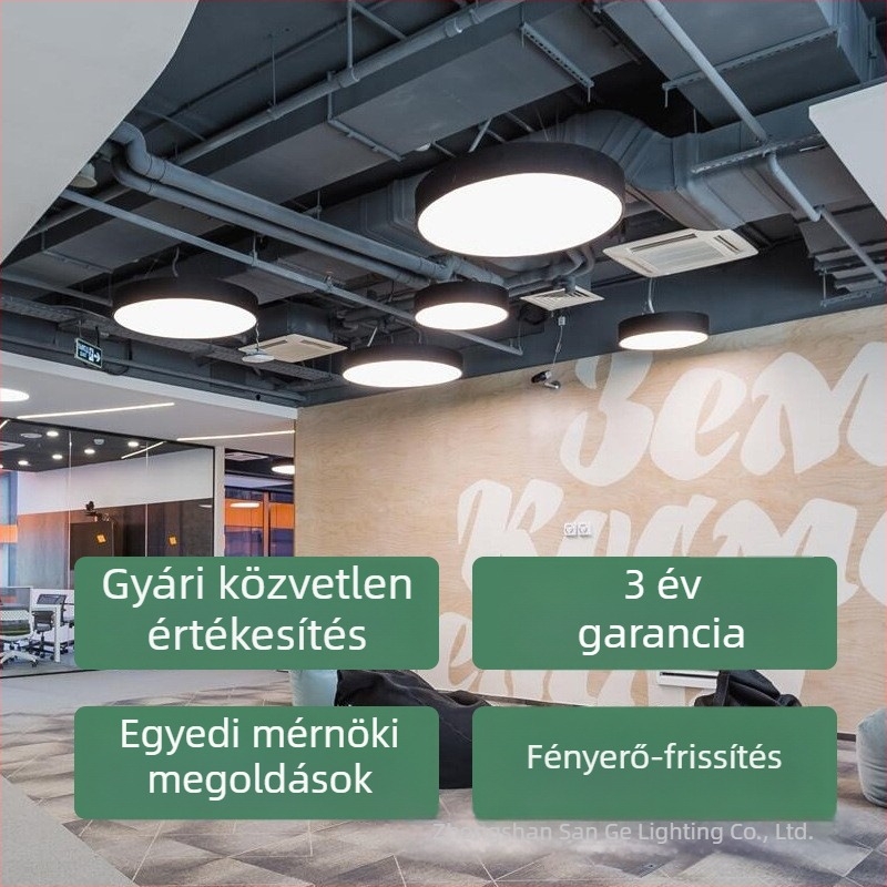 LED gyűrűlámpa – letisztult, modern kör lámpa mennyezeti irodába, tárgyalóba, üzletekbe, Internet-kávézóba, edzőterembe