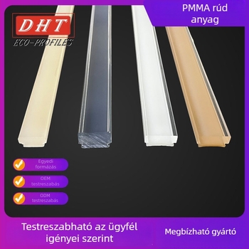 Két színű akril rúd diffúziós LED világításhoz, PMMA extrudált
