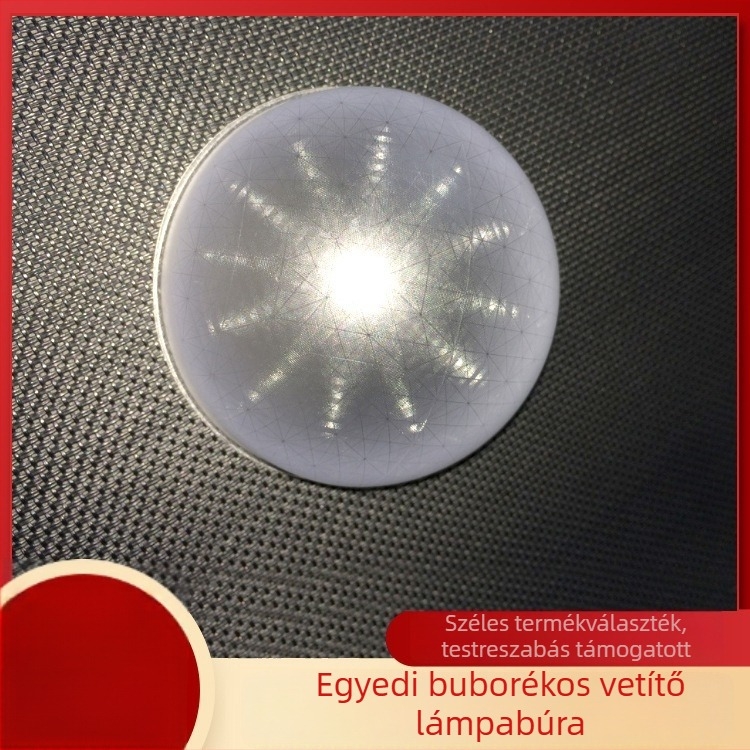 Félkör alakú éjszakai lámpa gömb alakú PVC lámpaburával, csillagos vetítéshez