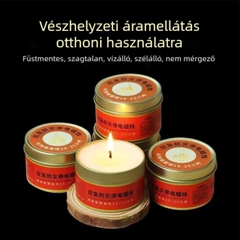 One Smell Szagtalan vészvilágítás gyertya, hengeres paraffin gyertya kültéri használatra, vízálló és szélálló