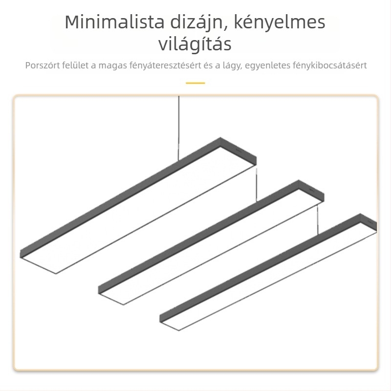 Lavida II sorozat LED irodai függesztett lámpa, belső felületi szerelésű LED világítás, szemkímélő, modern stílus