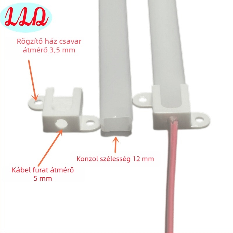 LED 12V merev LED-szalag ház PC átlátszó csővel