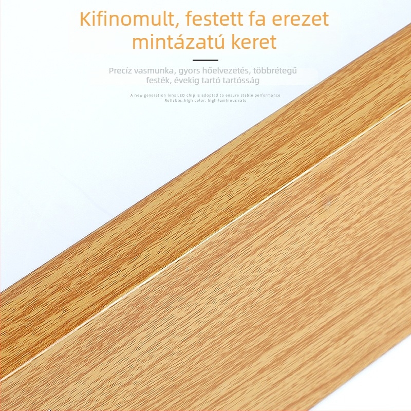Fa textúrás irodai lineáris LED lámpa - fa mintás, függő LED csík, hosszú 118×18×4 cm, 28 LED, 4000 lm, 6000K/4000K, IP42, PF 0,7, 20 000 h, 3 éves garancia