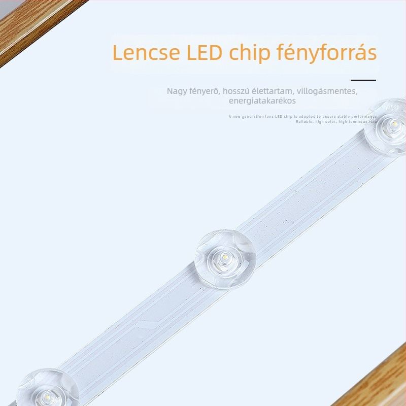 Fa textúrás irodai lineáris LED lámpa - fa mintás, függő LED csík, hosszú 118×18×4 cm, 28 LED, 4000 lm, 6000K/4000K, IP42, PF 0,7, 20 000 h, 3 éves garancia