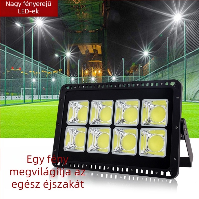 Kültéri LED-floodlight, vízálló, nagy teljesítményű világítótest, 100W/200W/400W, fekete ház