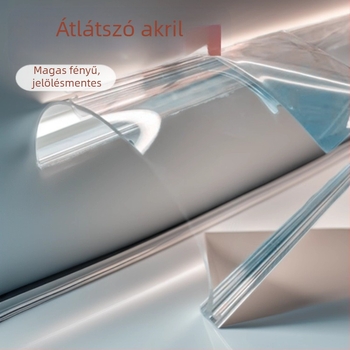 PMMA akrilcső LED lámpa házhoz és lámpaernyő kiegészítőkhöz, négyszögletes extrudálás, 1.0/2.0 mm, fehér tejfehér/átlátszó, 93% átlátszóság, IK08, UL-94V2