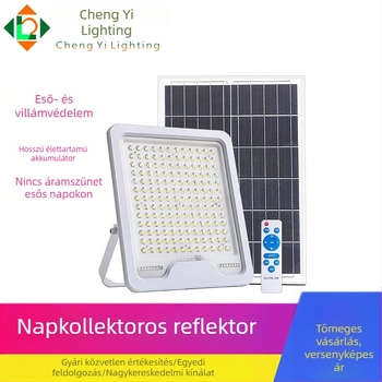 Napelemes kültéri LED utcaslámpa házhoz és kerthez, IP67 vízálló, nagy teljesítményű, rendkívül fényes világítás