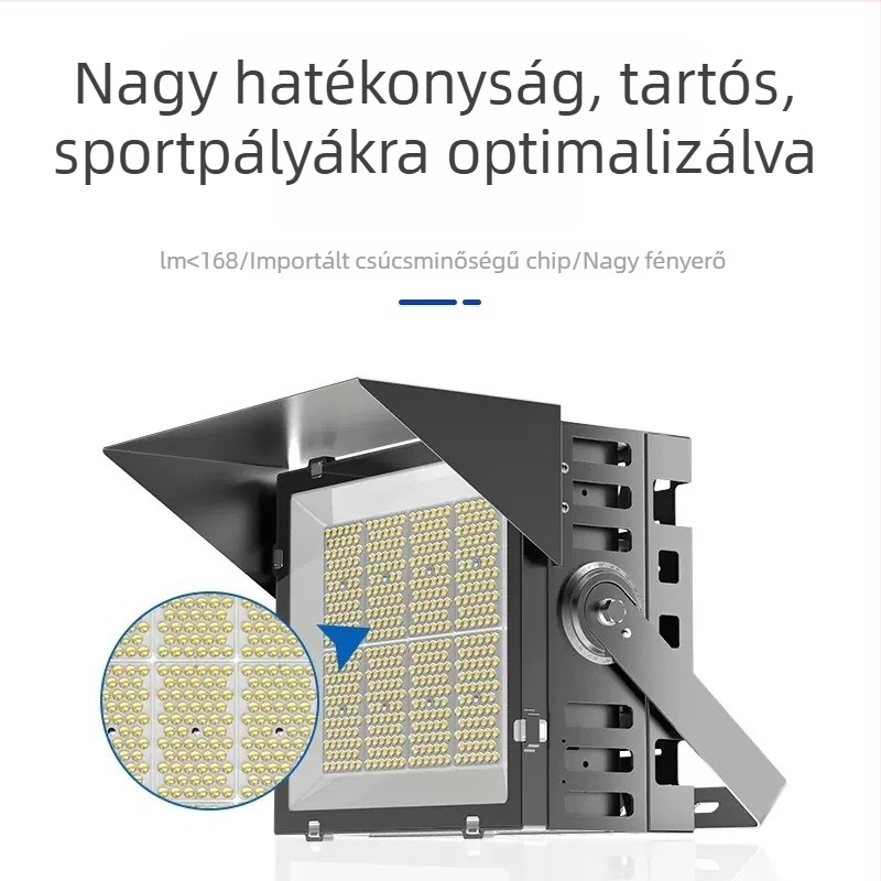 Nagy teljesítményű LED négyszögletes flood-lámpa kültéri sportvilágításhoz, magas oszlopos kivitel, stadion és pályavilágítás, 200W