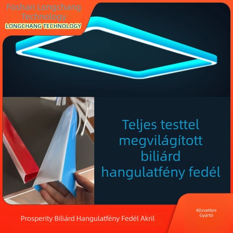 Személyre szabott akril biliárd atmoszférás lámpaernyő, nyolcszögletű, teljes megvilágítás