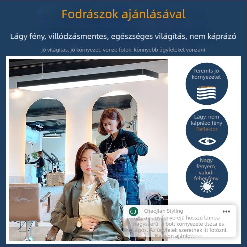 Árnyékmentes fodrászati lámpa – mennyezeti LED lámpa, 120 LED, 8000 lm, 6000K