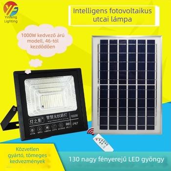 Kerti és kültéri LED napelemes reflektor, IP67, távirányító, 24 V
