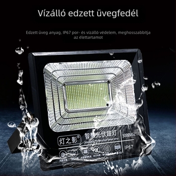 Kerti és kültéri LED napelemes reflektor, IP67, távirányító, 24 V