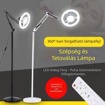 Testreszabható szemvédő, ultrabíró összecsukható tetováláslámpa – kozmetikai munkákhoz (szempillák), padlólámpa, világítás ékszerek és gyöngyök számára
