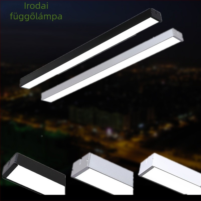 Iroda LED függőlámpa hosszú beépített szalaggal négyzetes csatornában kiállítási termekhez
