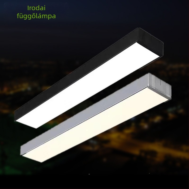 Iroda LED függőlámpa hosszú beépített szalaggal négyzetes csatornában kiállítási termekhez