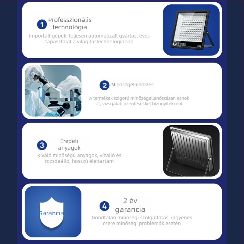 LED reflektor 200W kültéri világításhoz reklámpanelekhez és udvarokhoz, alumínium ház IP65, 432 LED, 6000 lm, CRI 80–90, fénycsóva szöge 90–120°