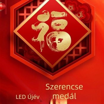 Újévi áldás lámpa – dekoratív éjjeli fény szenzoros, áldást hordozó medállal