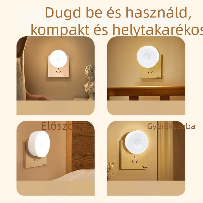 Mini virág alakú dugaszolható mozgásérzékelős éjjeli lámpa folyosóhoz és Fürdőszobához