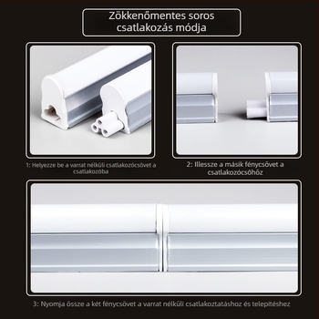 LED T5 cső, négyzet alakú, teljes műanyag, T8 integrált lámpa otthoni használatra